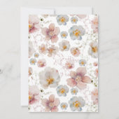 Elegantes Rosa Garten Brautparty Einladung (Rückseite)