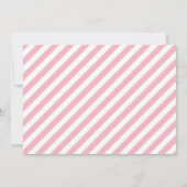 Elegantes Rosa geblüht Swirl-Rahmen Babydusche Einladung (Rückseite)