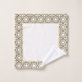 Elegantes, rosa geometrisches Badetuch-Set Badhandtuch Set (Waschlappen)