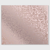 Elegantes, rosa geometrisches Rose Geschenkpapier (Flach)