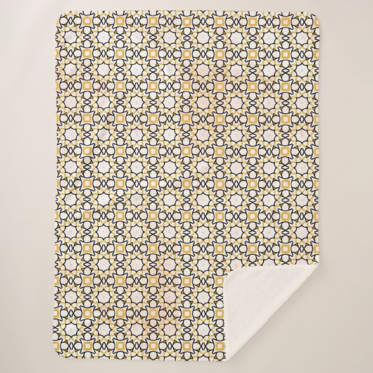 Elegantes, rosa geometrisches Sherpa-Keuschengefle Sherpadecke (Vorderseite)