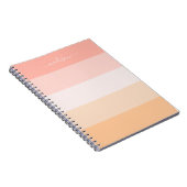 Elegantes, rosa gestreiftes Notizblock (Rechte Seite)