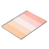 Elegantes, rosa gestreiftes Notizblock (Linke Seite)