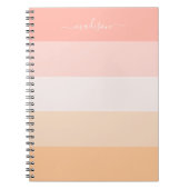 Elegantes, rosa gestreiftes Notizblock (Vorderseite)