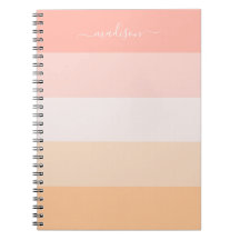 Elegantes, rosa gestreiftes Notizblock