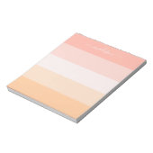 Elegantes, rosa gestreiftes Notizblock (Rotiert)