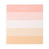 Elegantes, rosa gestreiftes Notizblock (Vorderseite)