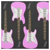 Elegantes rosa Gitarrendruckgewebe Stoff (Muster)