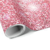 Elegantes rosa Glitzer-Design Geschenkpapier (Rolleneckpunkt)