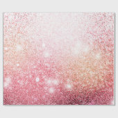 Elegantes rosa Glitzer-Design Geschenkpapier (Flach)