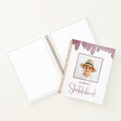 Elegantes rosa glitzer Foto Notizblock (Innenseite)