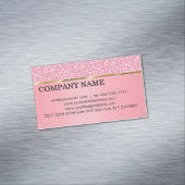 Elegantes rosa Glitzer-Muster Magnetische Visitenkarte (Beispiel)