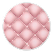 Elegantes rosa Glitzer Tuft Muster Keramikknauf (Vorderseite)