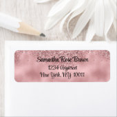 Elegantes Rosa Glitzer- und Folienrückgabeadresse (Insitu)