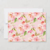 Elegantes Rosa Gold Floral First CommunityFoto Dankeskarte (Rückseite)