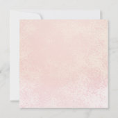 Elegantes Rosa | Gold Floral Frame Girl Confirmati Einladung (Rückseite)