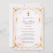 Elegantes Rosa & Gold Girl Einladung (Vorderseite)