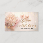 Elegantes rosa Gold Holidays Geschenkgutschein Rabattkarte (Vorderseite)