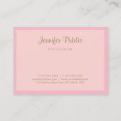 Elegantes rosa Gold Modernes Berufliches Template Visitenkarte (Rückseite)