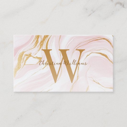 Elegantes Rosa Gold Modernes Minimalistisch Stilvo Visitenkarte (Vorderseite)