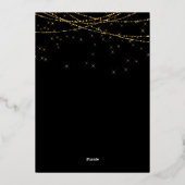 Elegantes Rosa Gold Ornamente Weihnachten Party Folieneinladung (Rückseite)