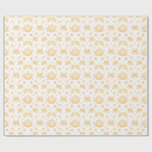 Elegantes Rosa & Gold Party Geschenkpapier (Flach)