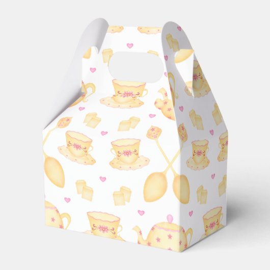 Elegantes Rosa & Gold Party Geschenkschachtel (Vorderseite)