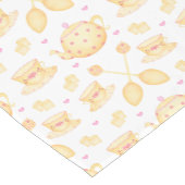 Elegantes Rosa & Gold Party Kurzer Tischläufer (Ecke)