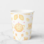 Elegantes Rosa & Gold Party Pappbecher (Rückseite)