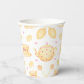 Elegantes Rosa & Gold Party Pappbecher (Vorderseite)