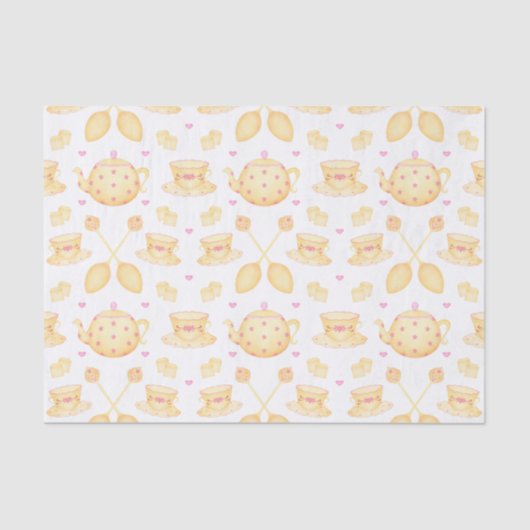 Elegantes Rosa & Gold Party Seidenpapier (Vorderseite)