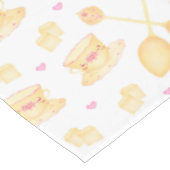 Elegantes Rosa & Gold Party Tischdecke (Schrägansicht)