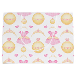 Elegantes Rosa & Gold Prinzessin Tiara Große Geschenktüte