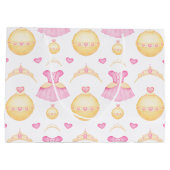 Elegantes Rosa & Gold Prinzessin Tiara Große Geschenktüte (Rückseite)