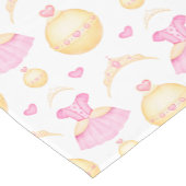 Elegantes Rosa & Gold Prinzessin Tiara Kurzer Tischläufer (Ecke)