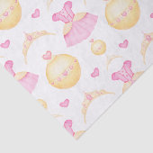 Elegantes Rosa & Gold Prinzessin Tiara Seidenpapier (Ausschnitt)