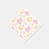 Elegantes Rosa & Gold Prinzessin Tiara Serviette (Ecke)