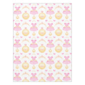 Elegantes Rosa & Gold Prinzessin Tiara Tischdecke (Vorderseite)