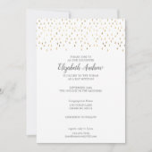 Elegantes Rosa & Gold Raindrops Bat Mitzvah Einladung (Vorderseite)