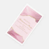 Elegantes Rosa-Gold-Ruhestandsfeier Personalized Serviette (Ecke)