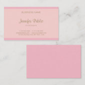 Elegantes rosa Gold Script Moderne trendige Vorlag Visitenkarte (Vorne/Hinten)
