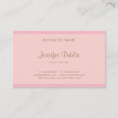 Elegantes rosa Gold Script Moderne trendige Vorlag Visitenkarte (Vorderseite)
