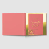 Elegantes Rosa Gold Wedding Foil Gästebuch (Voll)