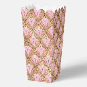 Elegantes rosa-goldenes Art Deco Vintage-Muster Geschenkschachtel
