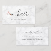 Elegantes rosa Goldschere  Visitenkarte (Vorne/Hinten)