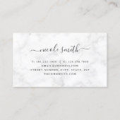 Elegantes rosa Goldschere  Visitenkarte (Rückseite)