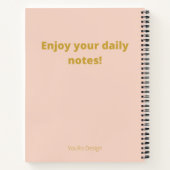 Elegantes rosa Goldtagebuch Notizblock (Rückseite)