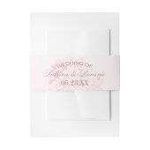 Elegantes rosa, graues, florales Peony Wedding Mon Einladungsbanderole (Vorderseite Beispiel)