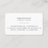 Elegantes Rosa Graufarbenes Blumengebirge Visitenkarte (Rückseite)