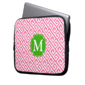 Elegantes rosa griechisches laptopschutzhülle (Vorderseite Links)